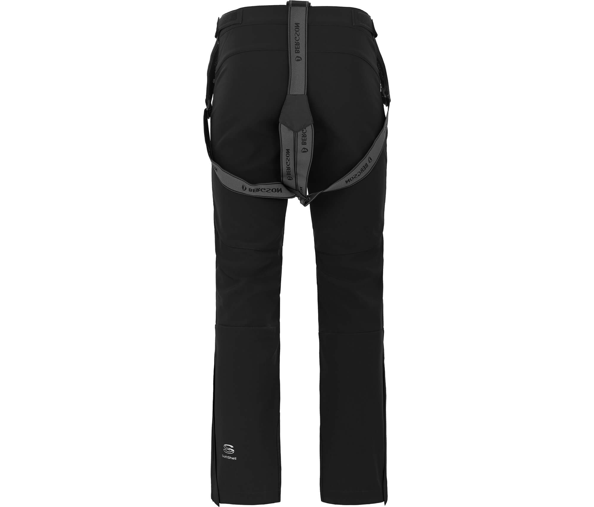 Bergson JUMPER Herren Softshell Skihose, winddicht, elastisch schwarz