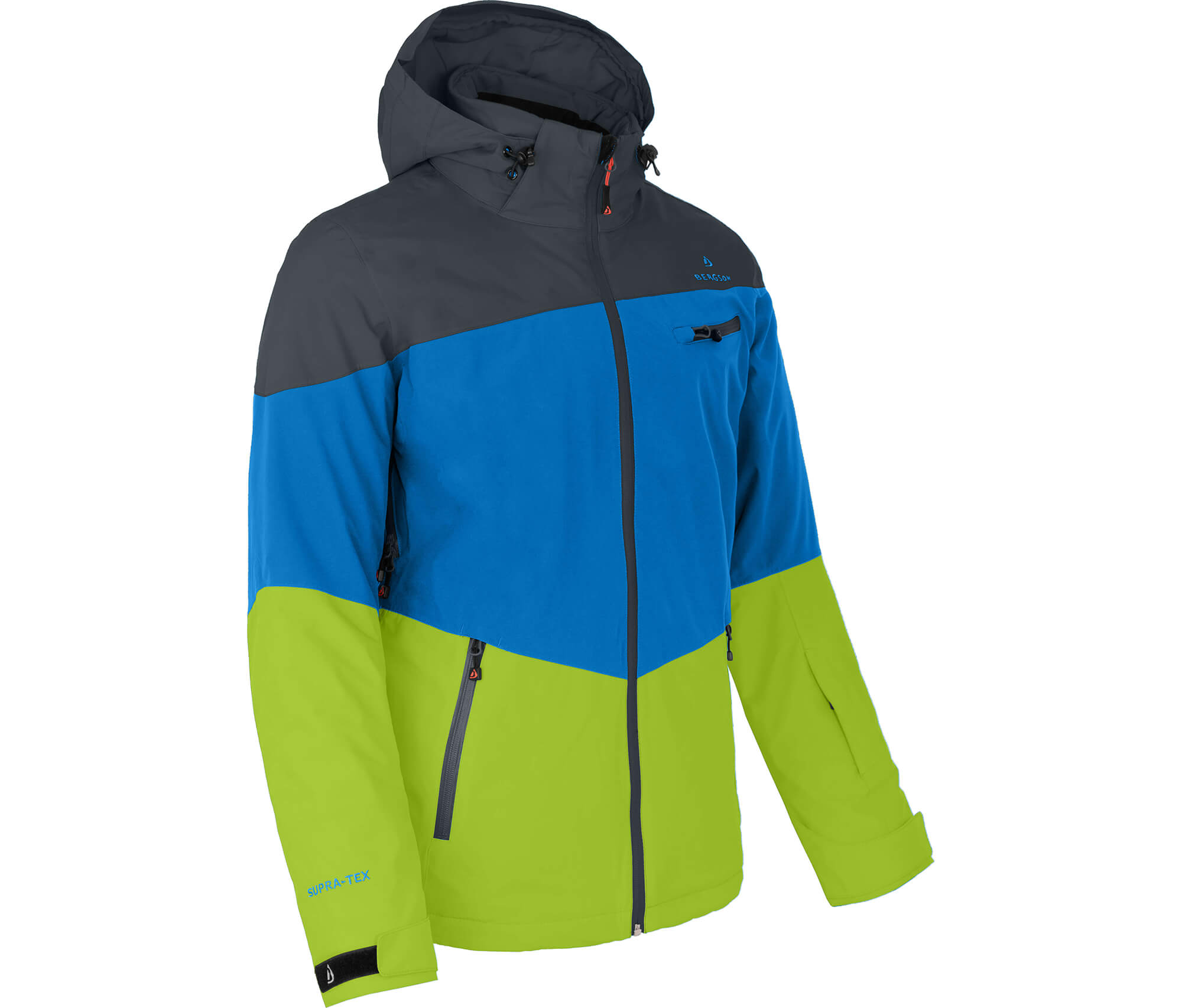 Bergson RUKA Herren Skijacke, wattiert, 20000 mm Wassersäule blau