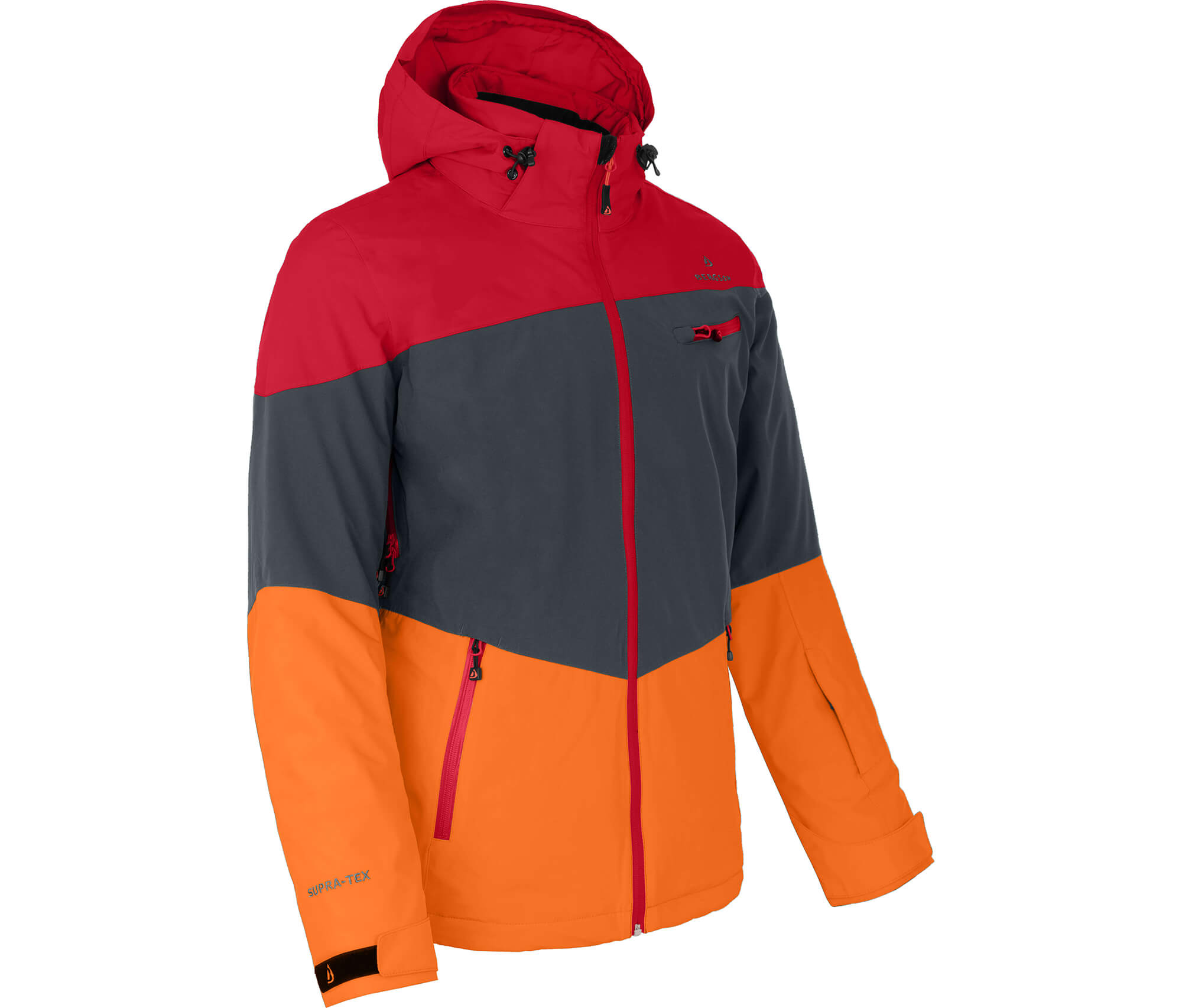 Bergson RUKA Herren Skijacke, wattiert, 20000 mm Wassersäule rot