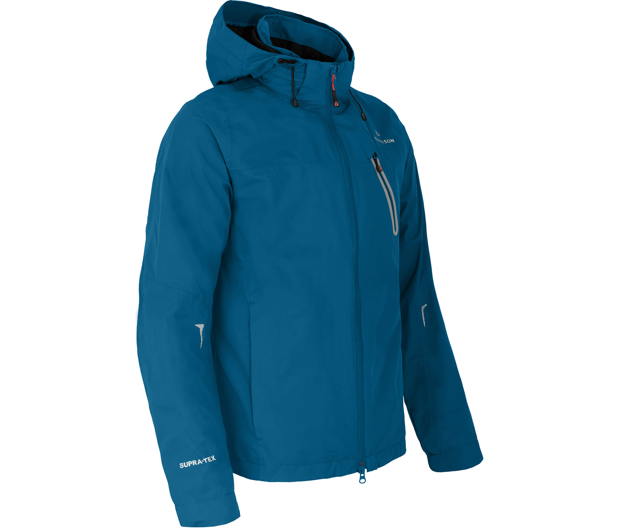 Bergson MOORE Herren Rad-Regenjacke, Netzfutter, 12000 mm Wassersäule  Saphir blau