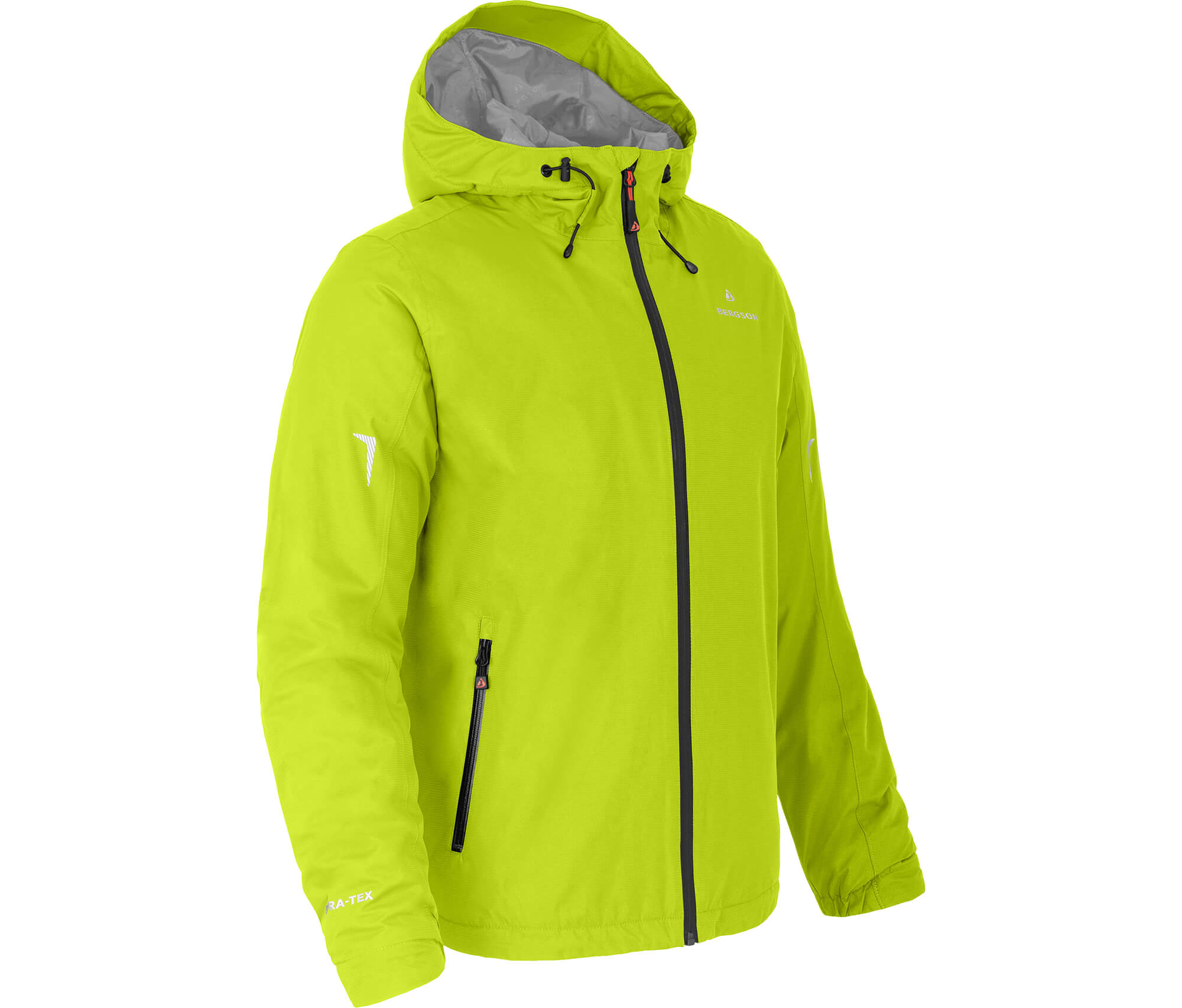 Bergson EGGEN THERMO Herren Regenjacke, leicht wattiert, 12000 mm  Wassersäule leuchtend grün