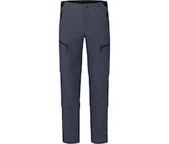 Bergson LEBIKO Doppel Zipp-Off mit T-ZIPP | Herren Wanderhose,  robust elastisch - grau/blau
