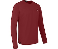 Bergson BENO | Herren Langarm T-Shirt,  Pique, schnelltrocknend, pflegeleicht - Tomaten rot