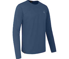 Bergson BENO | Herren Langarm T-Shirt,  Pique, schnelltrocknend, pflegeleicht - enzianblau