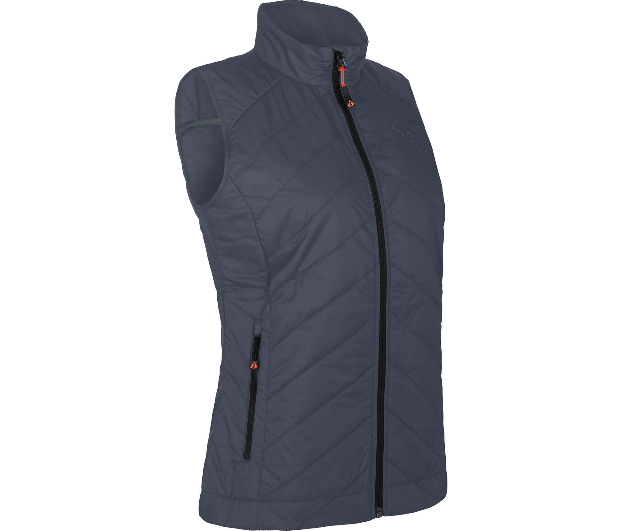 Bergson KOLARI Damen Steppweste, leicht wattiert, wasserabweisend  grau/blau