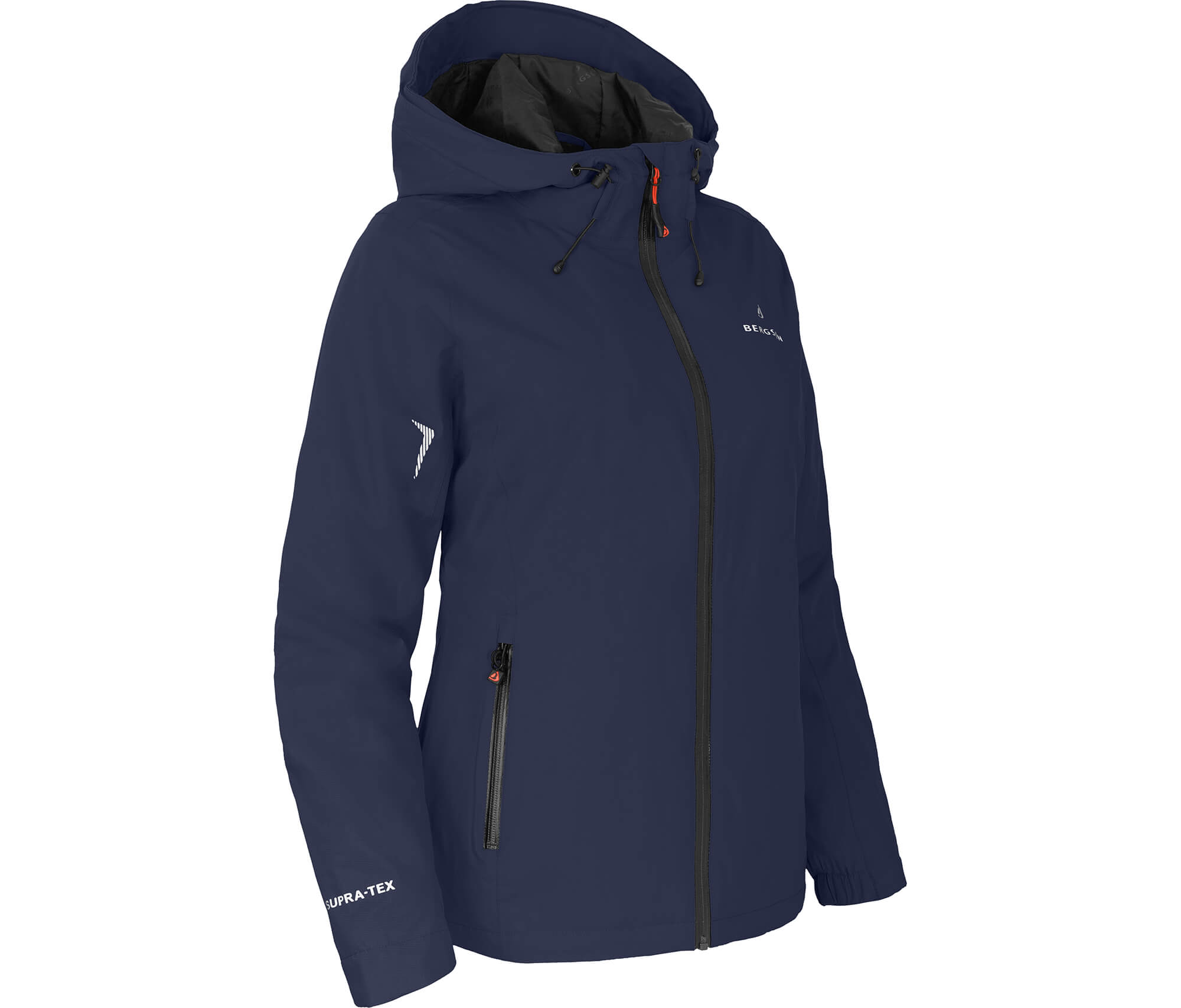 Bergson HELLI THERMO Damen Regenjacke, leicht wattiert, 12000 mm  Wassersäule peacoat blau