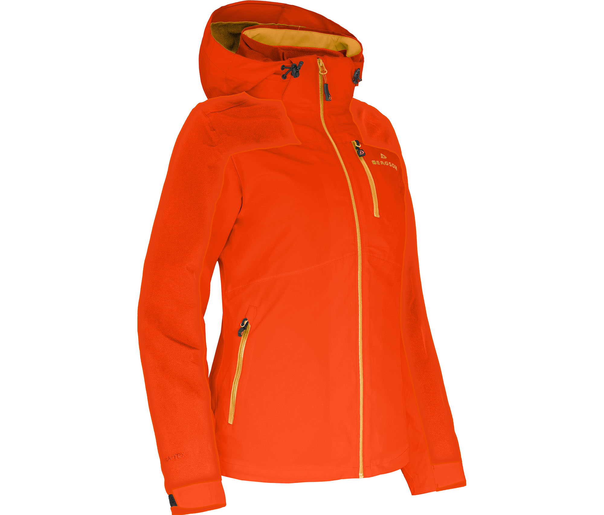 Bergson KURRIKA THERMO Damen Regenjacke, leicht wattiert, 20000 mm  Wassersäule Paprika