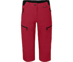 Bergson PORI Capri | Damen 3/4 Wanderhose,  robust, elastisch - rot