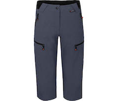 Bergson PORI Capri | Damen 3/4 Wanderhose,  robust, elastisch - grau/blau