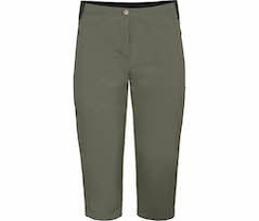 Bergson AALBORG Vario Capri | Damen 3/4 Wanderhose,  recycelt, elastisch, sportlich,  - grau/gr�n