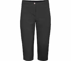 Bergson AALBORG Vario Capri | Damen 3/4 Wanderhose,  recycelt, elastisch, sportlich,  - schwarz