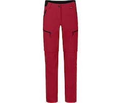Bergson PORI Zipp-Off | Damen Wanderhose,  robust, elastisch - rot