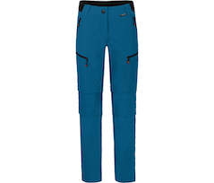 Bergson PORI Doppel Zipp-Off mit T-ZIPP | Damen Wanderhose,  robust elastisch - Saphir blau