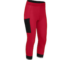 Bergson SUNDRA COMFORT Capri | Damen 3/4 Radhose \(mit Sitzpolster\),  bielastisch, tight - Kirsch rot