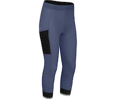 Bergson SUNDRA COMFORT Capri | Damen 3/4 Radhose \(mit Sitzpolster\),  bielastisch, tight - indigo blau