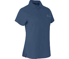 Bergson SHONA | Damen Polo-Shirt,  Rei�verschluss, schnelltrocknend, Pique - enzianblau