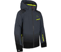 Bergson VEIKO | Kinder Skijacke,  warm, funktional und stylisch - die perfekte Skijacke f�r junge Abenteurer! - dunkel grau