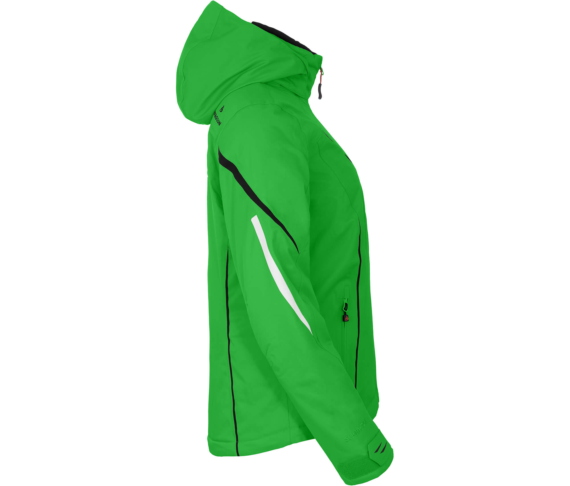 Bergson DESTINY | Damen Skijacke, Wassersäule grün/schwarz Sehr Outdoorbekleidung 12000 --> - gute mm & wattiert