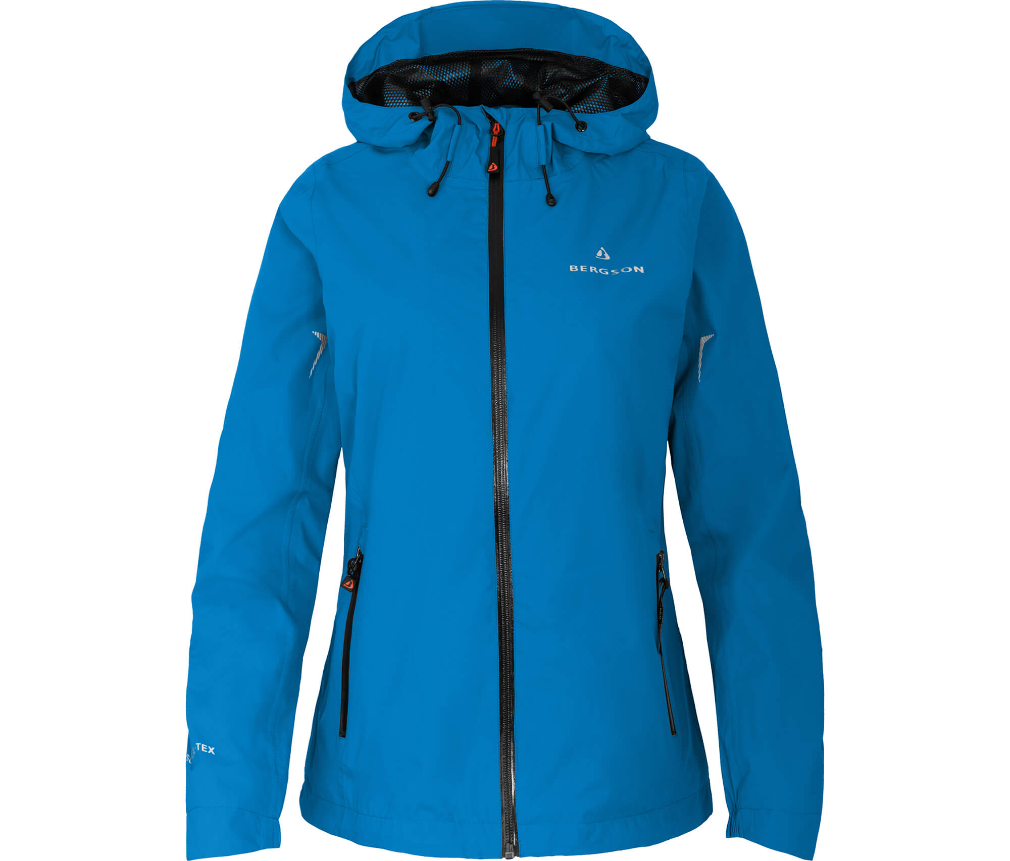 Bergson HELLI | Damen Regenjacke, Netzfutter, 12000 mm Wassersäule - blau