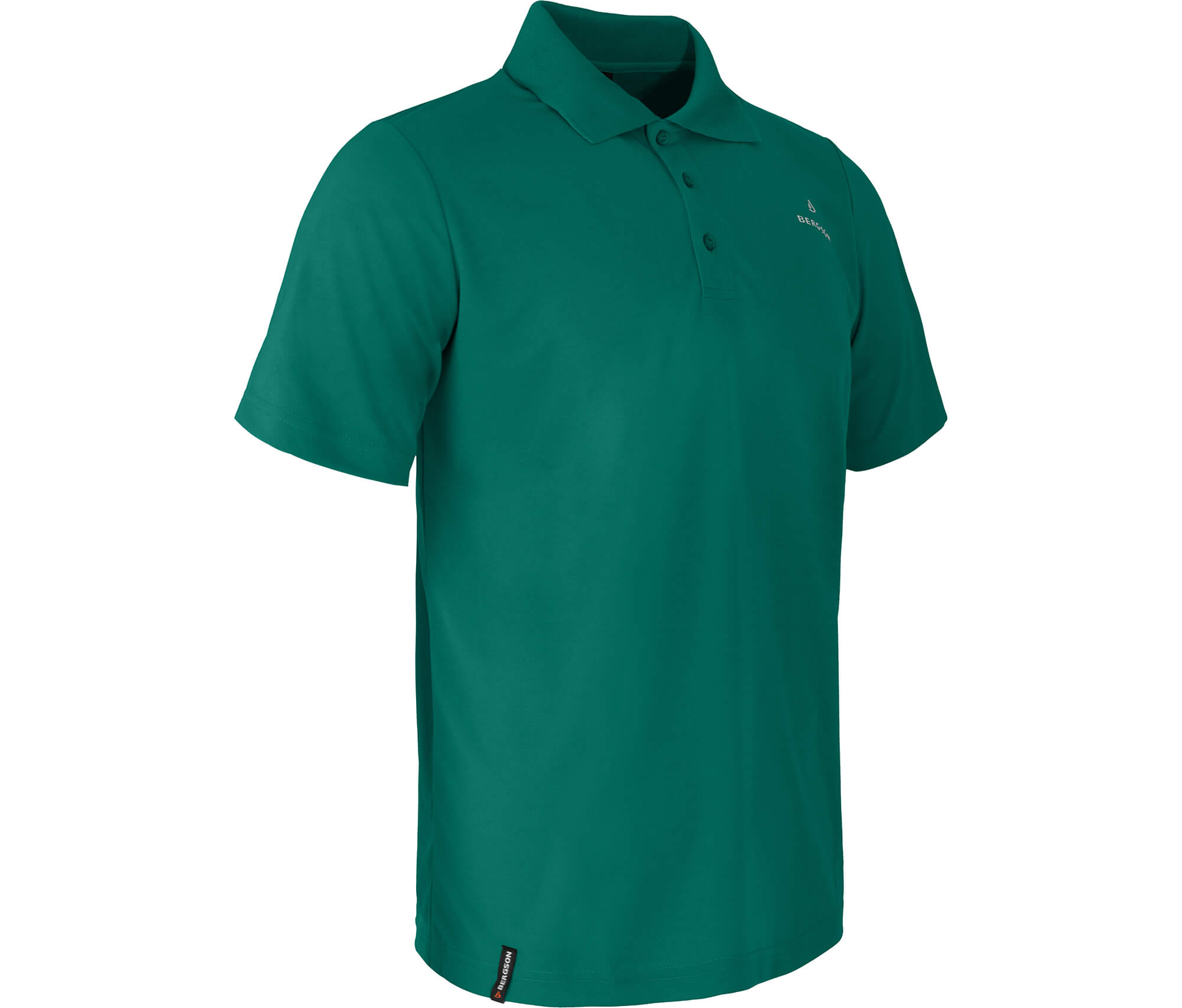 Pique-Material pflegeleicht Bergson Herren Funktionspolo BLACKI klassischer Schnitt Funktionspolo mit Knopfleiste schnelltrocknend