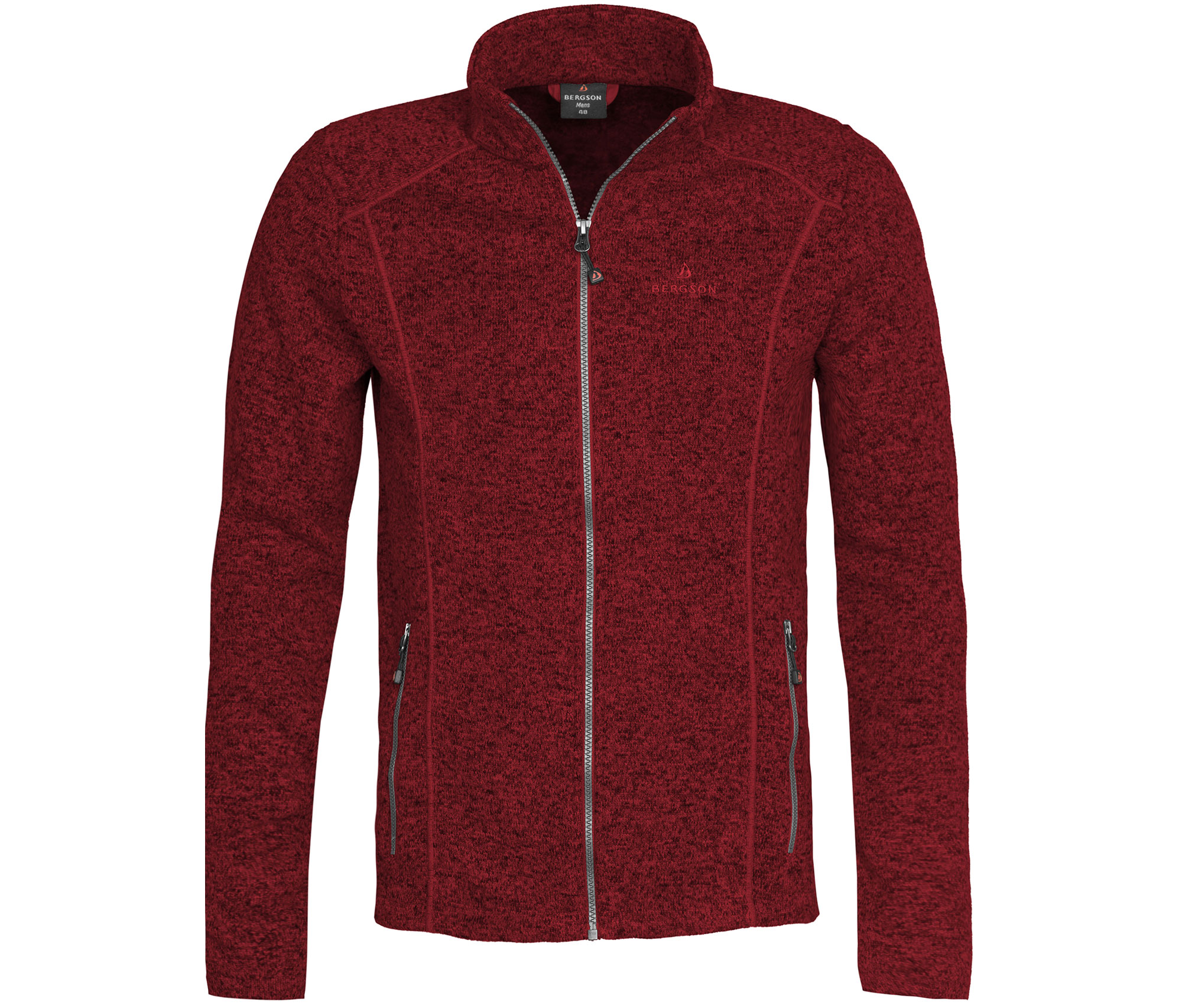 Bergson Herren Strick Fleecejacke RIWAKA rot Bergson Herren Strick Fleecejacke RIWAKA rot