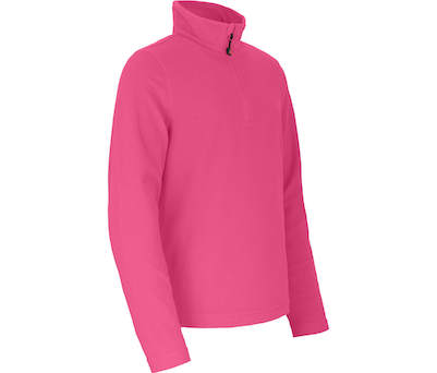 schnelltrocknend warm Melange-Optik femininer Schnit Strickfleece atmungsaktiv Bergson Damen Strick-Fleecejacke ETTA