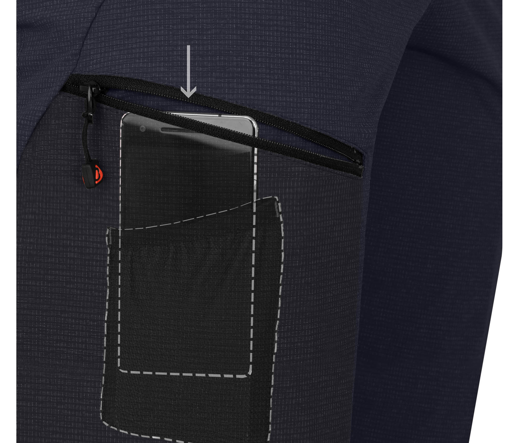 Black Crevice Wanderhose Herren Kurz - Nylon Elasthan Outdoor Hose