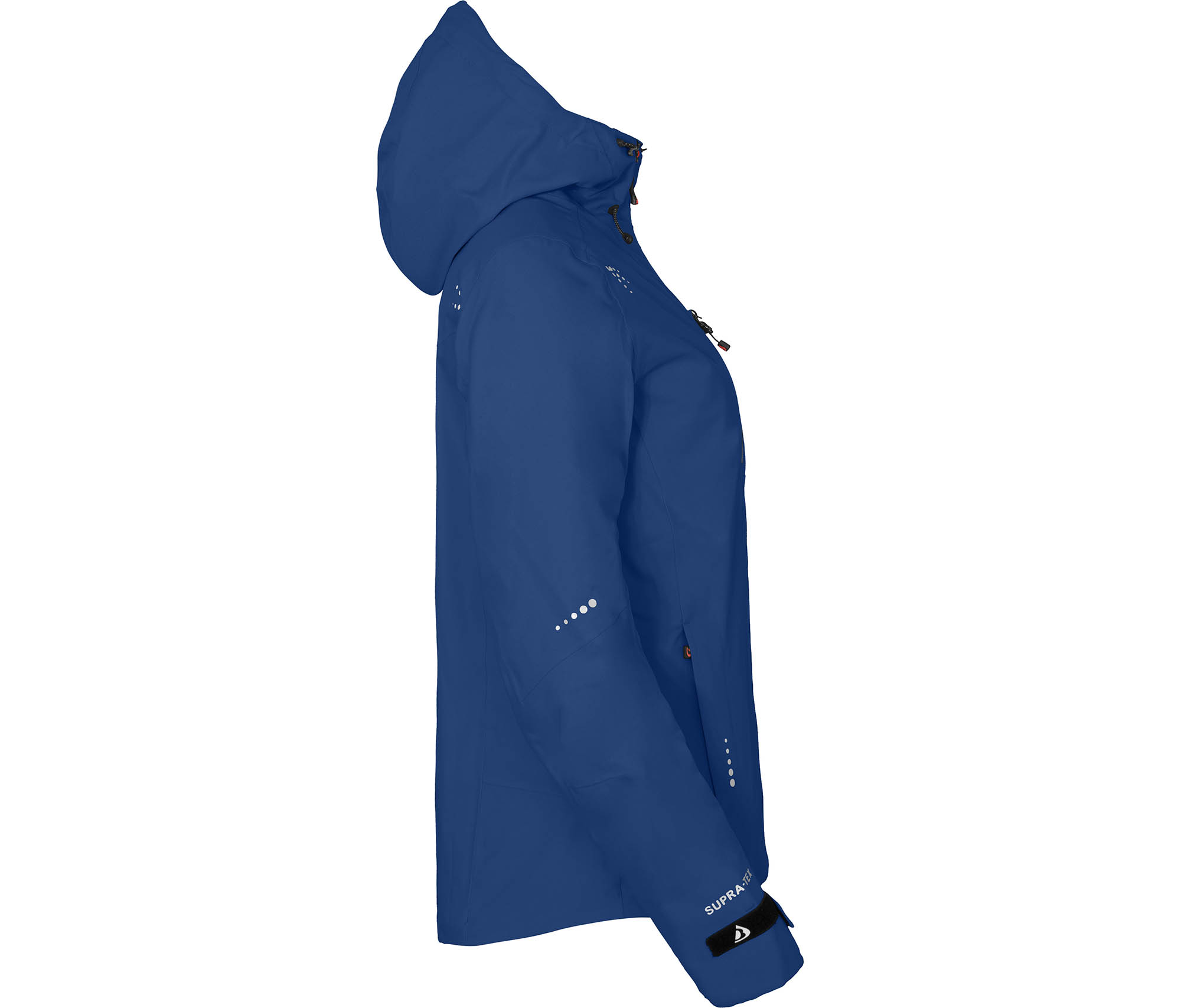 Bergson LEKNES Thermo Damen Regenjacke, leicht wattiert, recycelt, 20000 mm Wassersäule blau