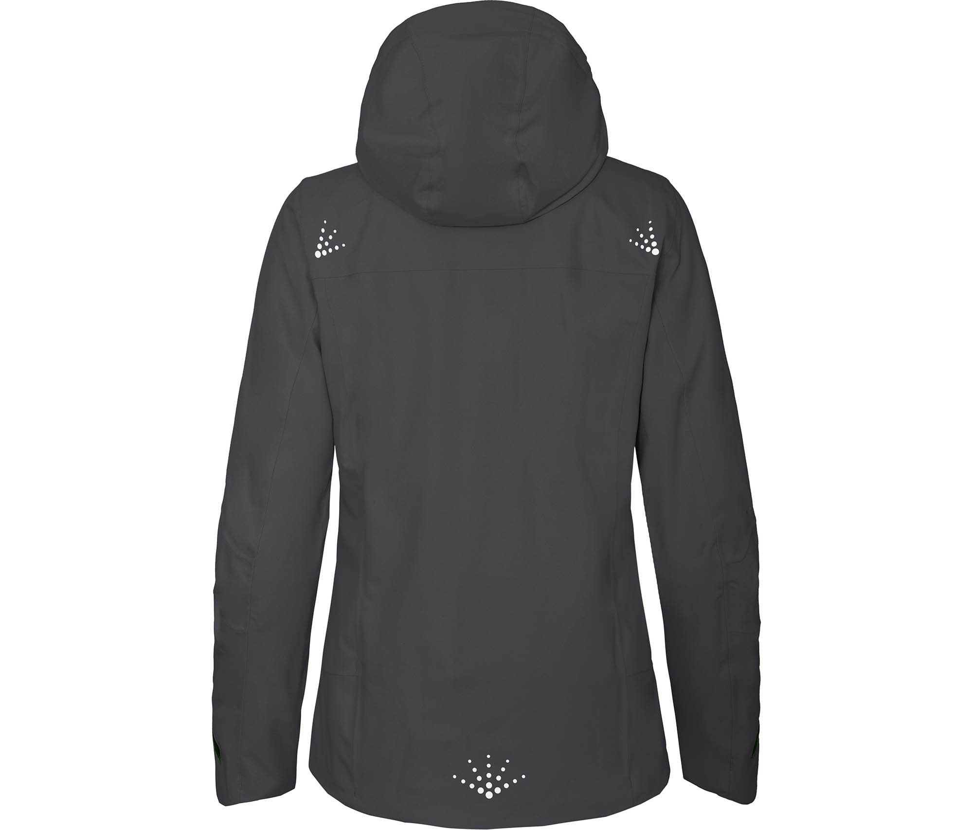 Bergson LEKNES Thermo Damen Regenjacke, leicht wattiert, recycelt, 20000 mm Wassersäule grau