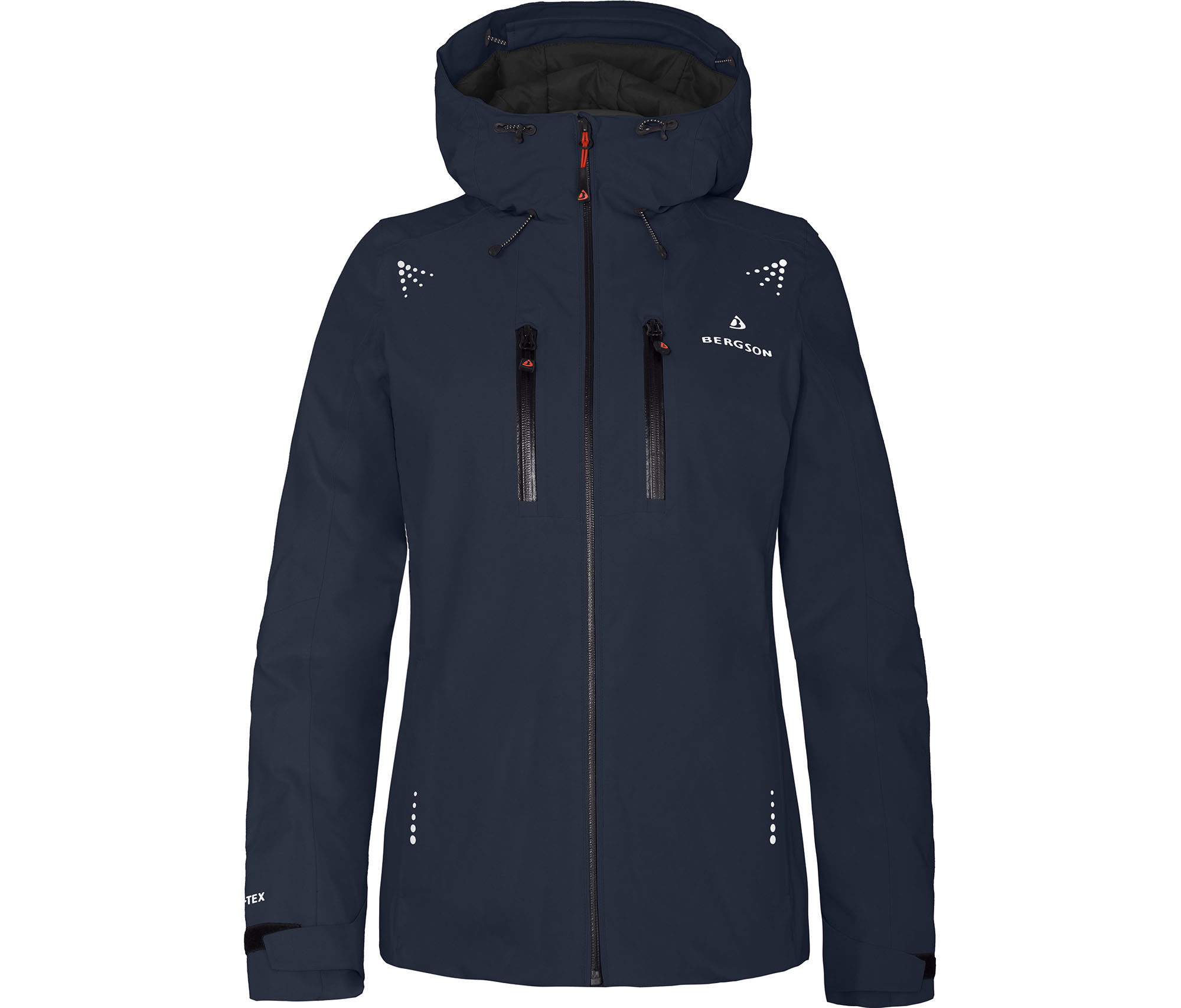 Bergson LEKNES Thermo Damen Regenjacke, leicht wattiert, recycelt, 20000 mm Wassersäule navy