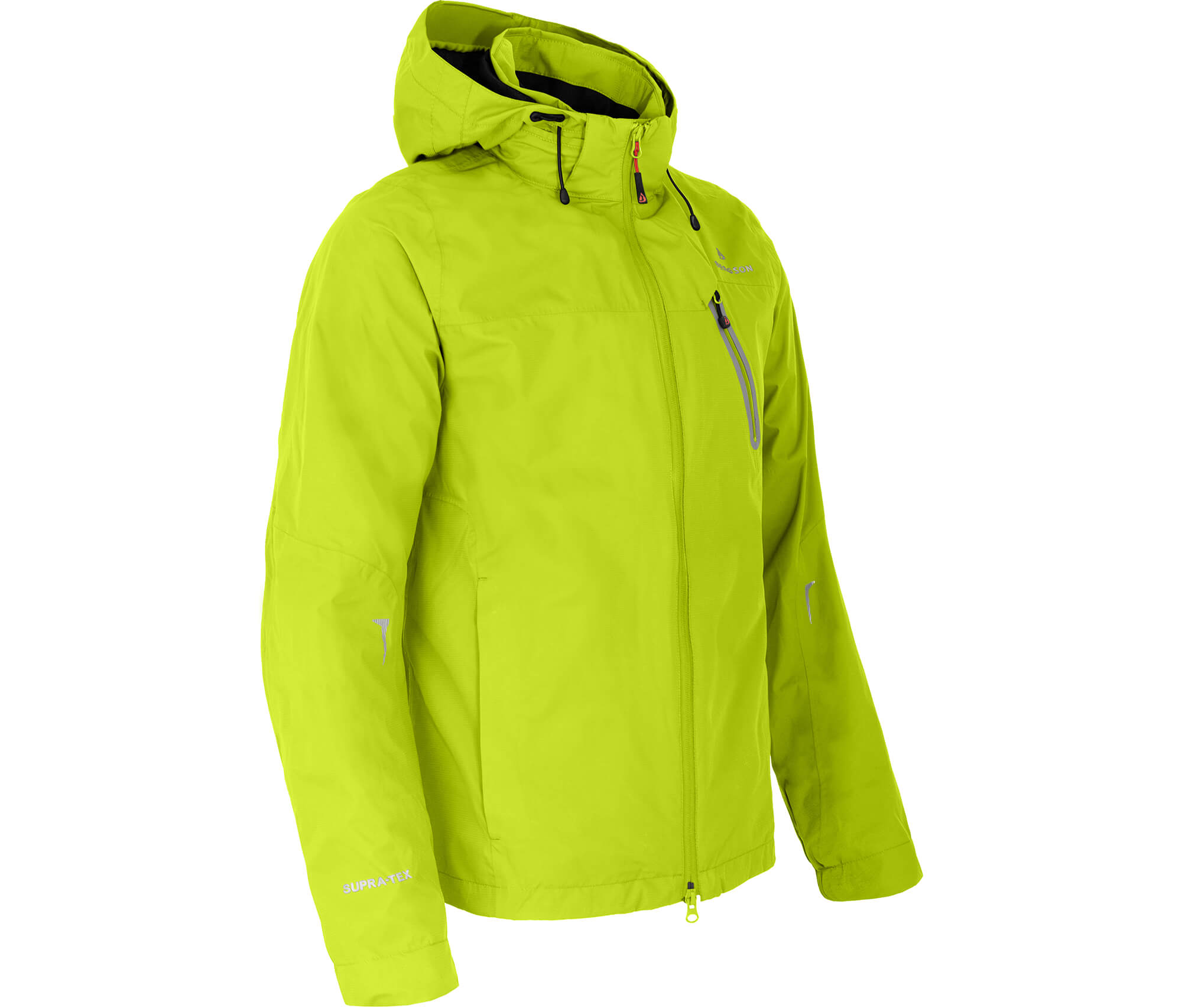 Bergson MOORE | Herren Rad-Regenjacke, Netzfutter, 12000 mm Wassersäule -  leuchtend grün --> Sehr gute Outdoorbekleidun...