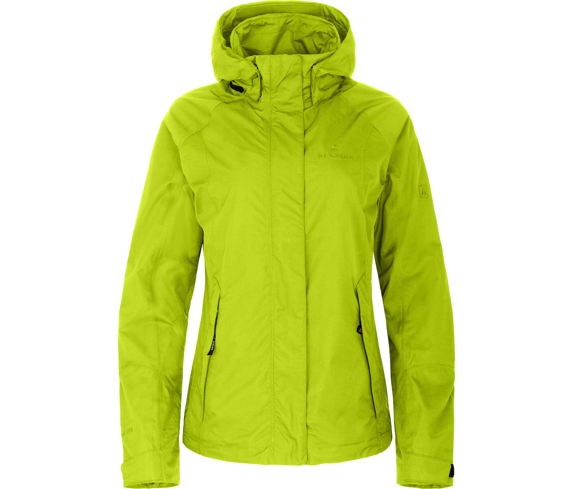 Outdoorjacke Damen Wasserdicht Atmungsaktiv Große Größen Bergson ROCKRIDER | Damen Regenjacke, Netzfutter, 12000 mm Wassersäule