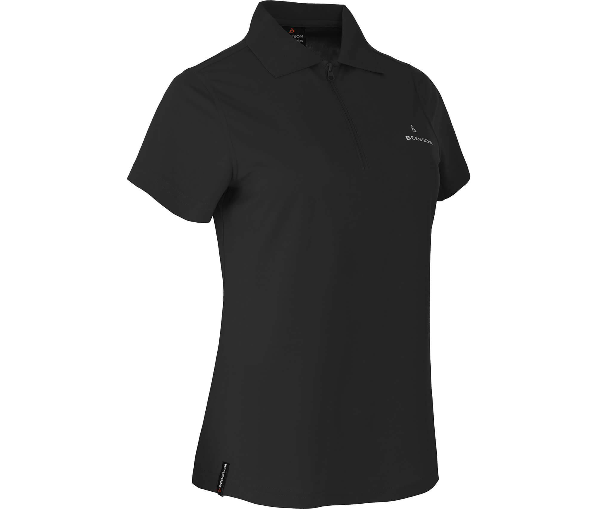 SHONA Poloshirt, - schnelltrocknend Damen gute Bergson schwarz --> Outdoorbekleidung | Pique, Sehr Funktions &