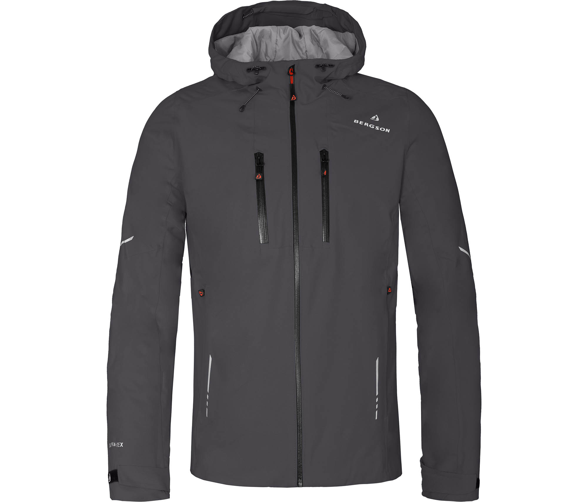 Bergson SKIEN THERMO Herren Regenjacke, leicht wattiert, recycelt