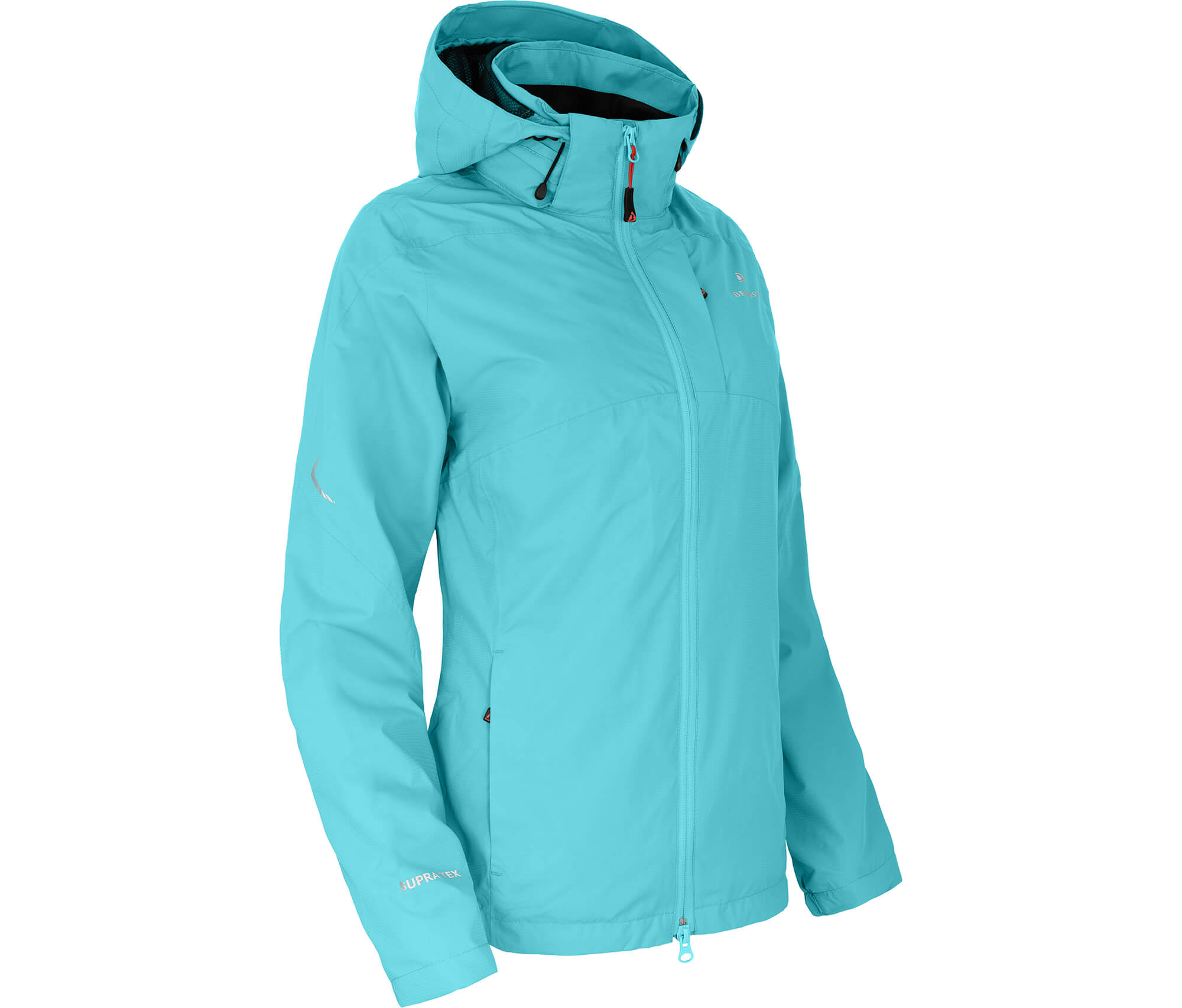 bergson valdivia damen rad regenjacke netzfutter 12000 mm wassersaule hellblau sehr gute outdoorbekleidung
