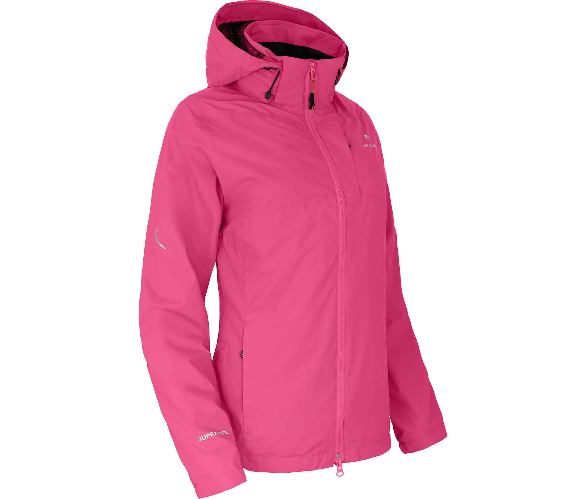 Bergson VALDIVIA | Damen Rad-Regenjacke, Netzfutter, 12000 mm Wassersäule -  pink --> Sehr gute Outdoorbekleidung &